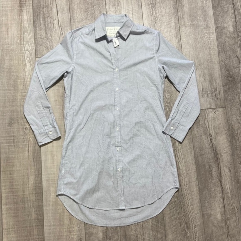Grant And Grace Large The Alfani Women’s Button Up Shirt Black‎ And White Stripe